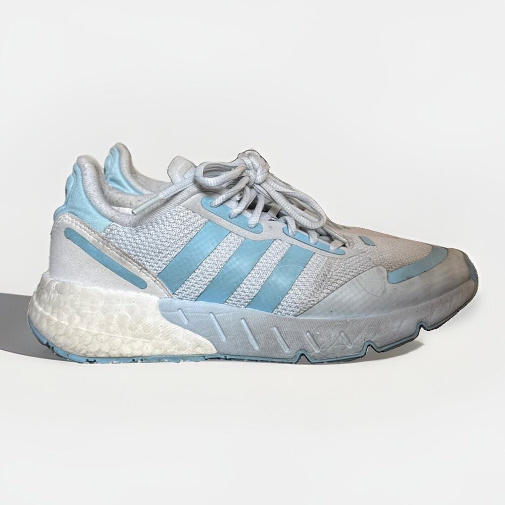 Size 7 Adidas Womens ZX 1K Boost ‘halo Blue’ Running Sneakers Shoes FY3630